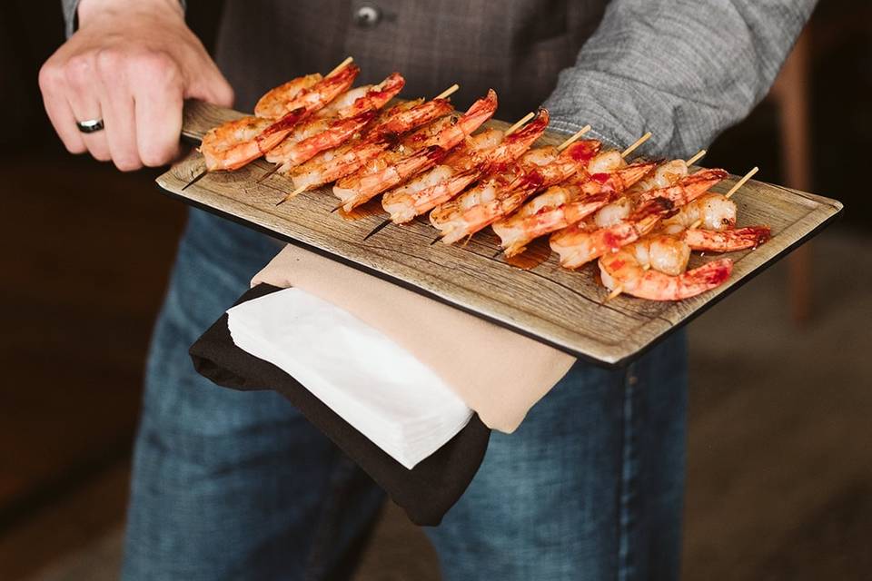 Grilled shrimp appetizer