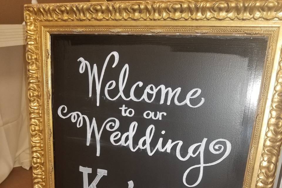 Chalkboard Welcome Sign