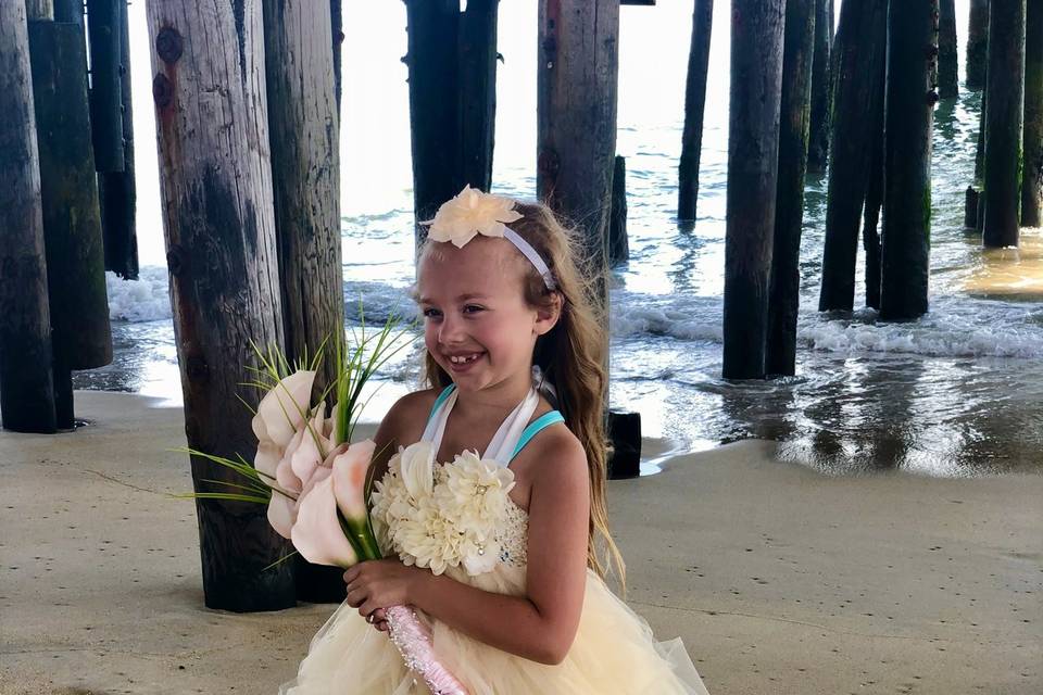 Vow renewal flower girl