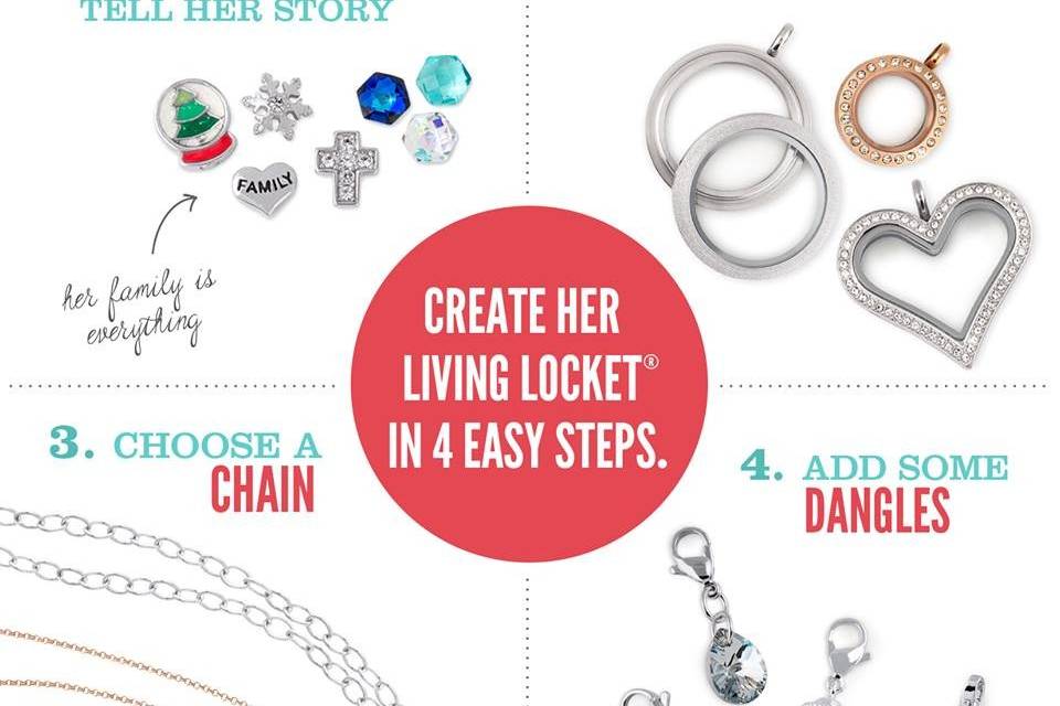 How to design a custom Origami Owl Living Locket.  Create your personalized look today at http://locketlore.origamiowl.com/