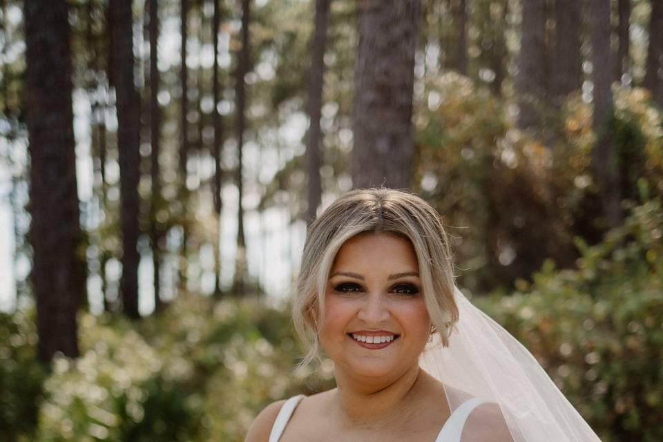 Radiant Bride With Bouquet