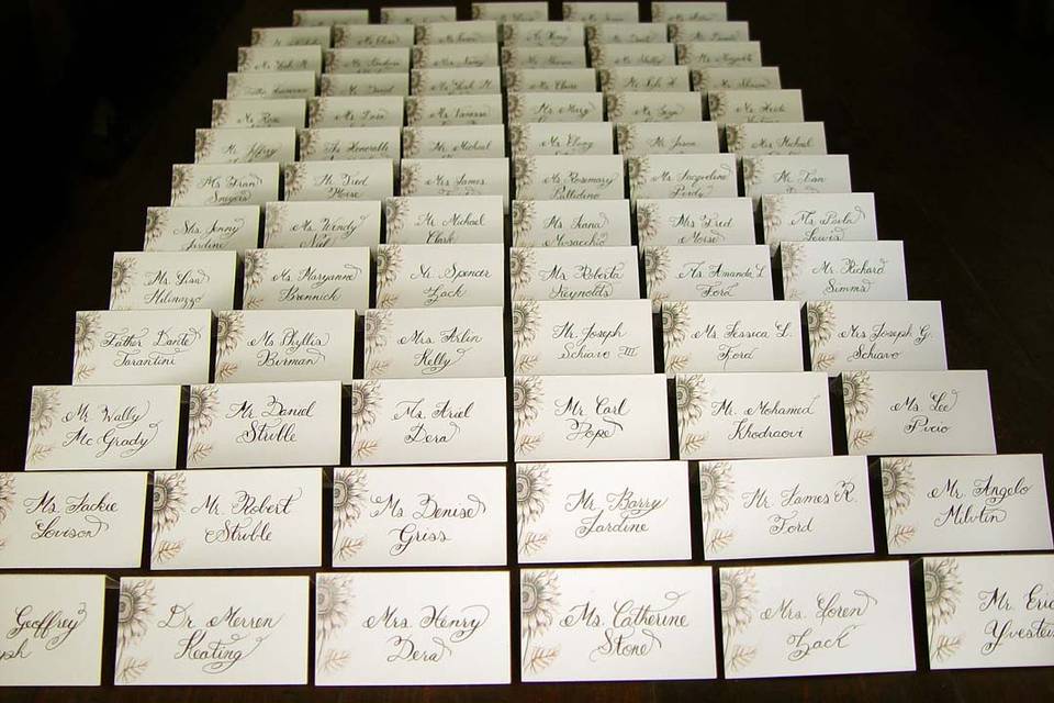 Calligraphy Place Cards