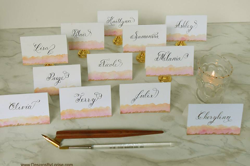 Calligraphy Place Cards