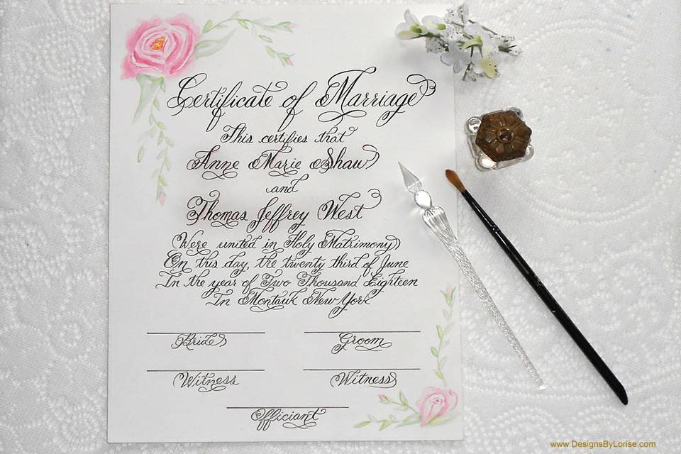 Certificate of Marriage