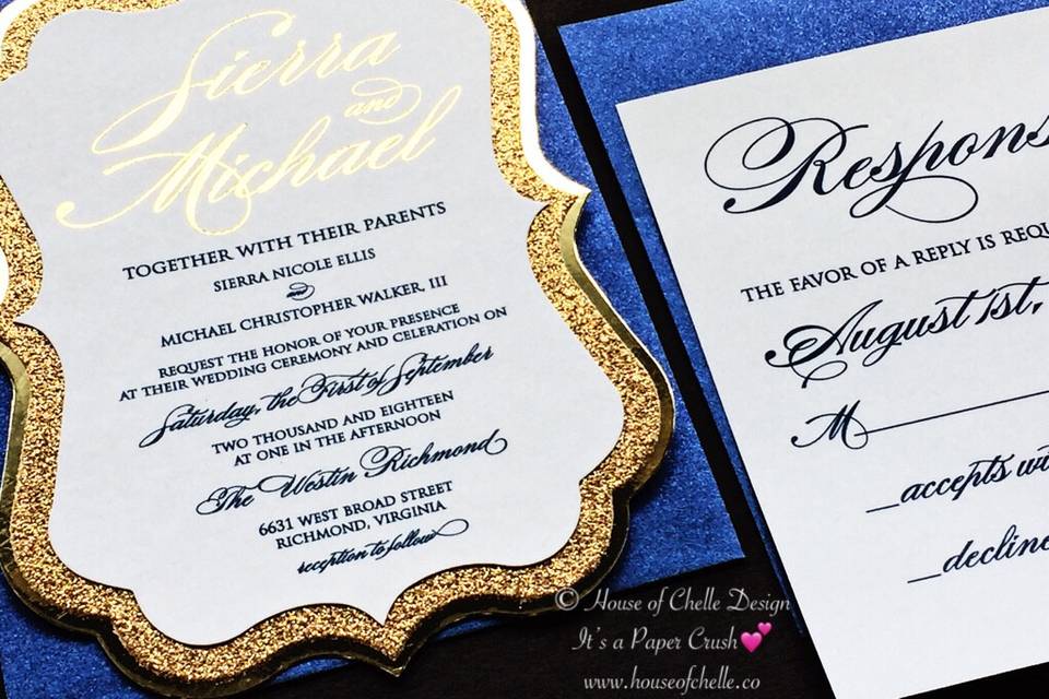 Glitter Wedding Invitation