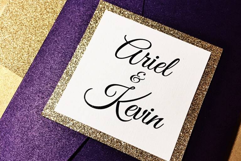 Glitter Wedding Invitation