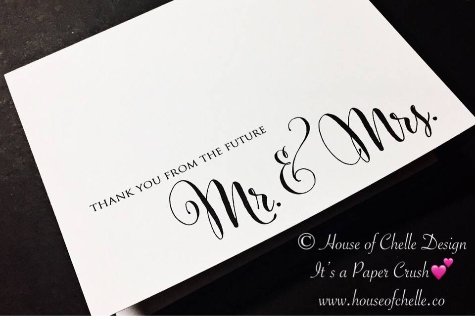 Couples Thank You Card
