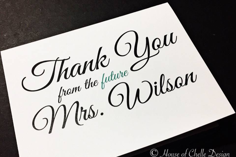Future Mrs Thank You Card