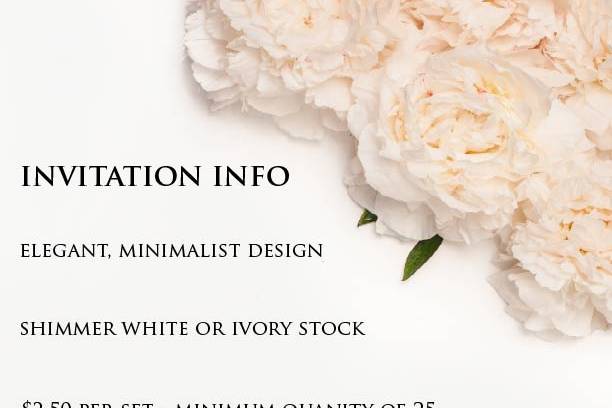Minimalist Invitation Info