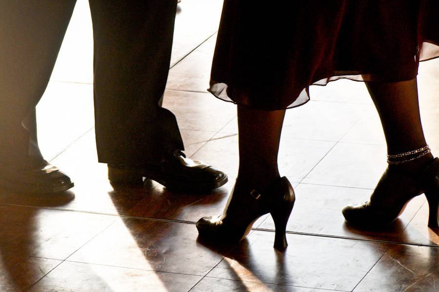 Salsa moves on the dance floor at this wedding on the Mendocino Coast of California.