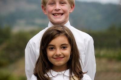 2 children at Costanoa in Pescadero, CA.