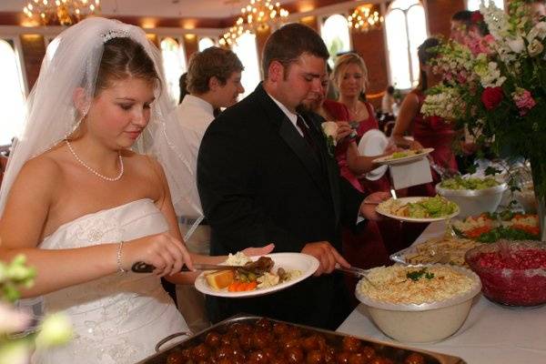 Buffet table