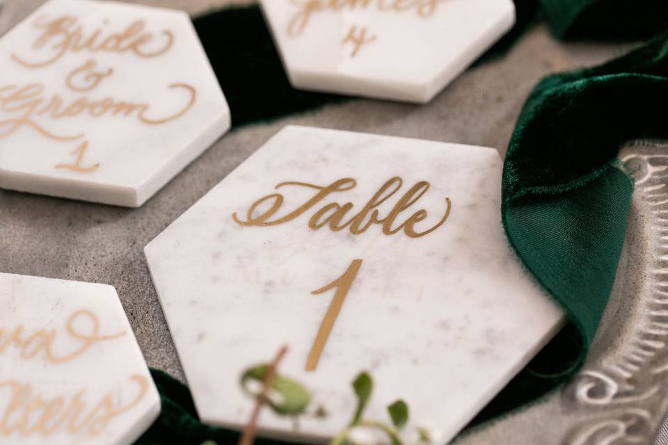 Tile table numbers and names