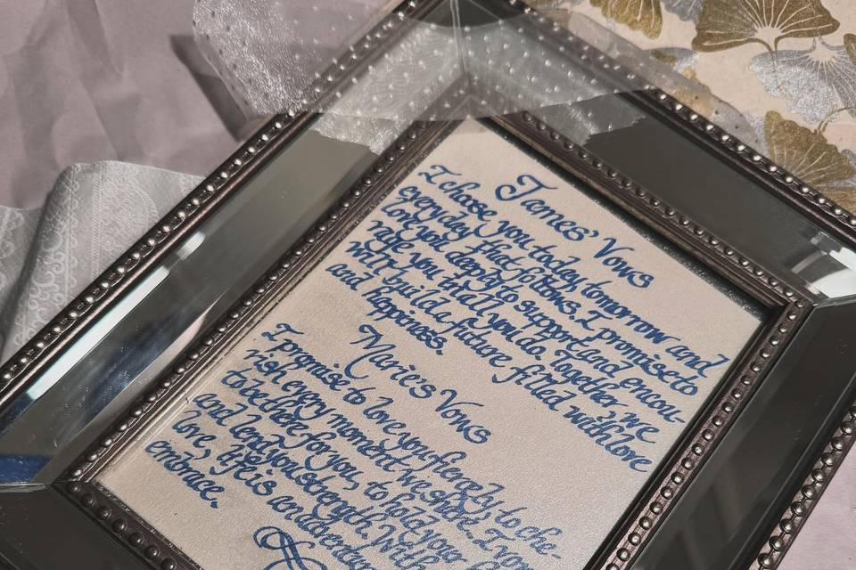 Handwritten vow