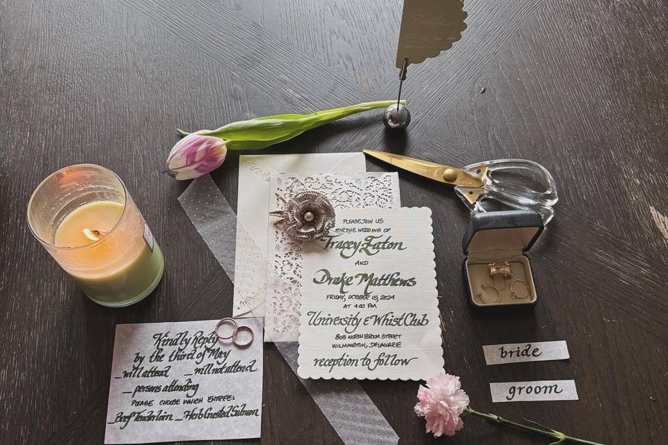 Minimalist invitation suite