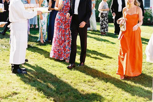 Wedding reception guests