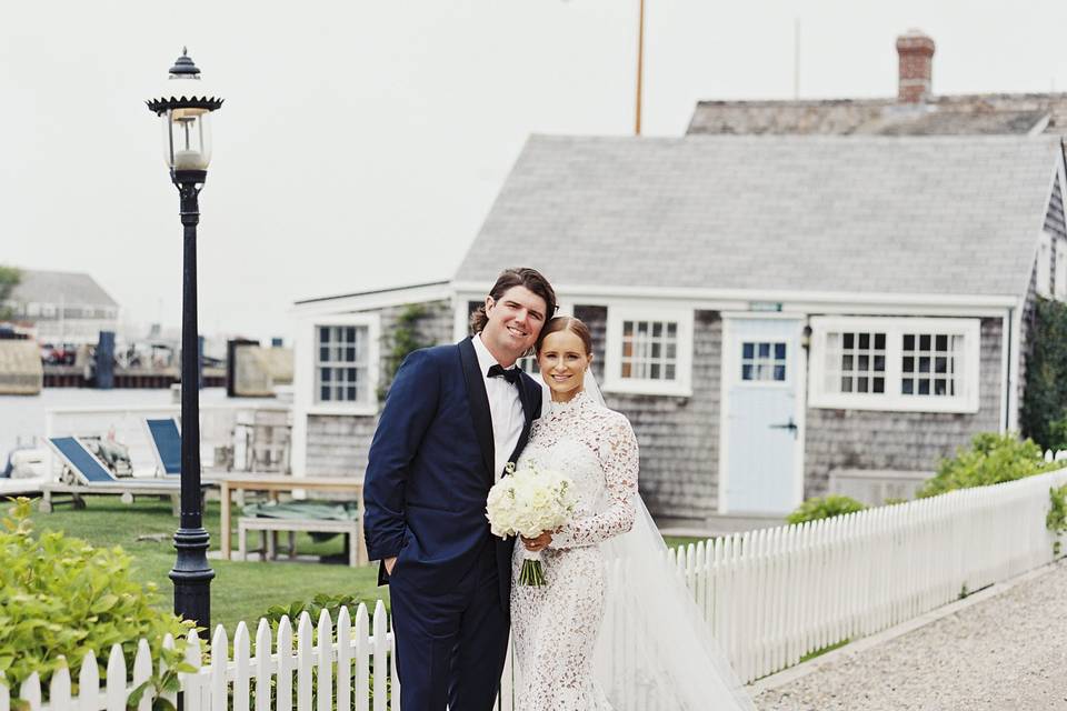 Nantucket bride and groom