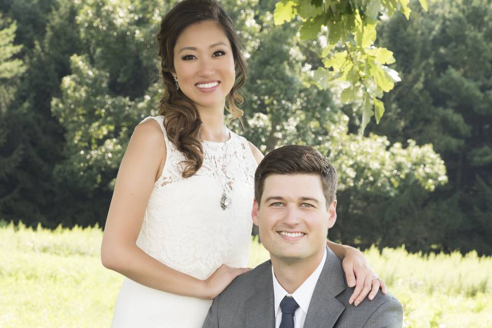 Bride with her groom