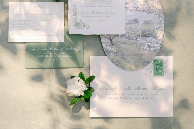 Floral and Neutral Invites