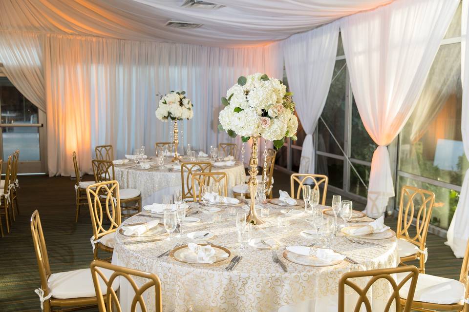 Reception with round tables
