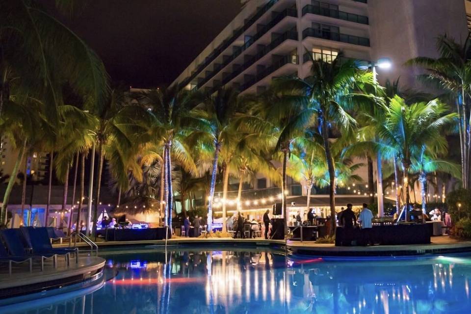 Poolside at Night