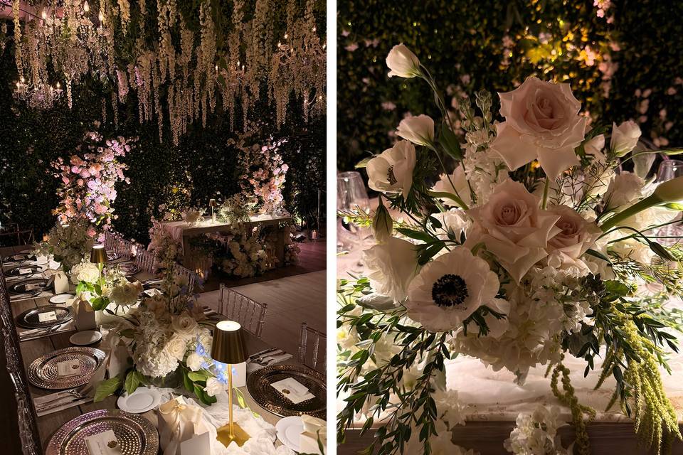Real flowers included