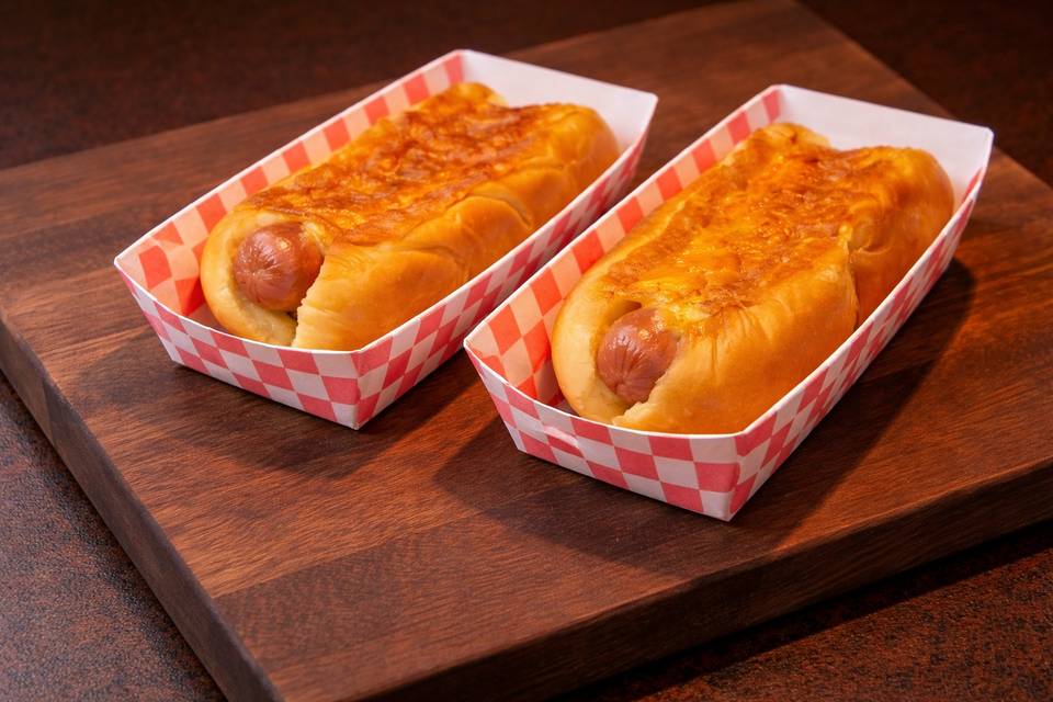 Gourmet grilled cheese hotdog