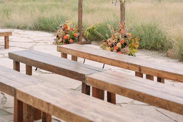 Colorful bride & bridesmaids