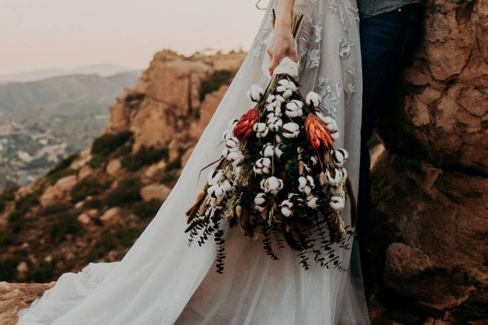 Glitter a line boho bridal