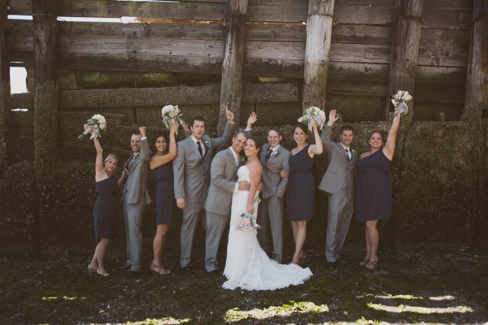 Bridal party group shot