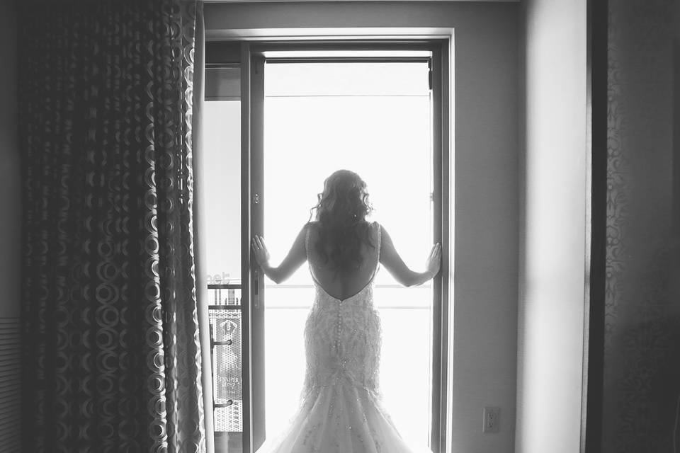Back of wedding dress