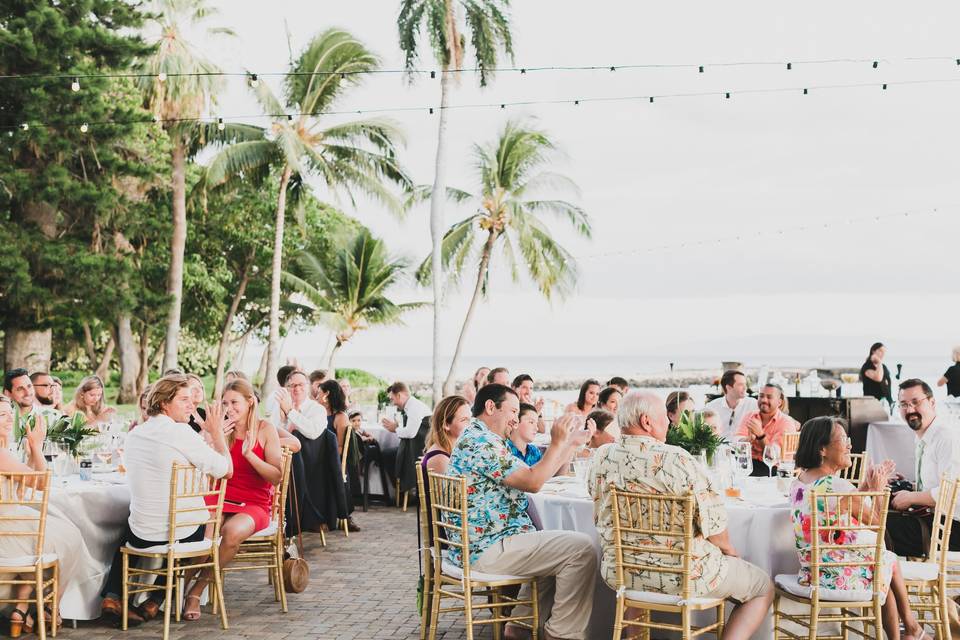 Wedding party guests