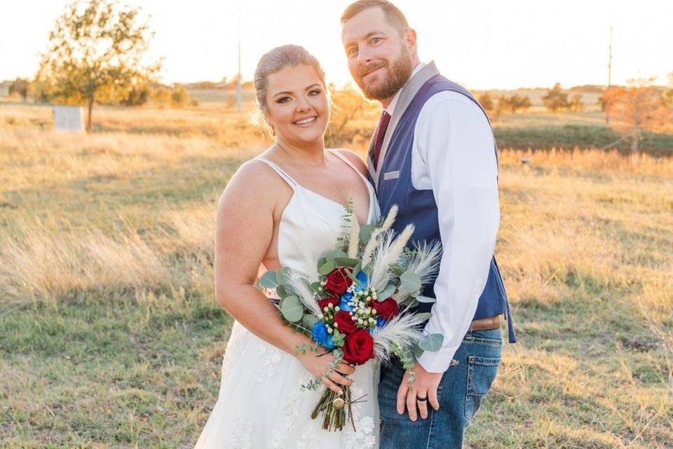 Maroon and Cream Bouquet