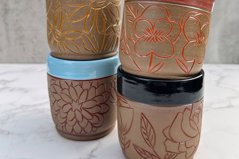 Flowers of the Month Cups