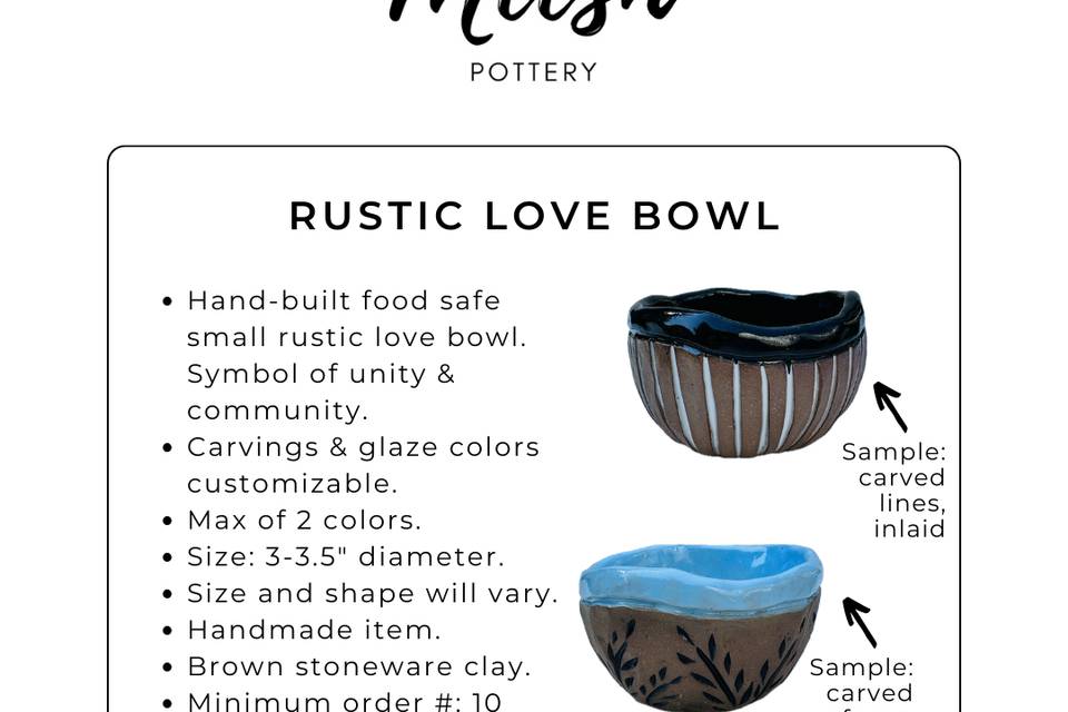 Rustic Bowls Info