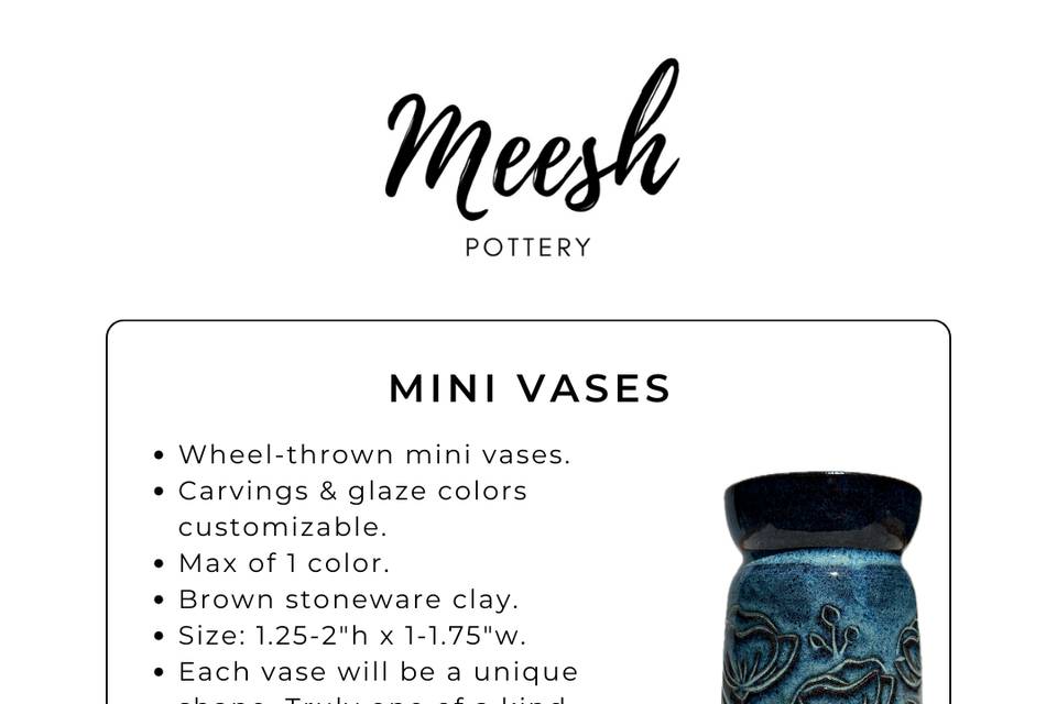 Mini Vases Info