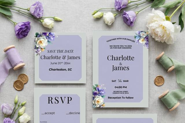 Forest Lilac green and ivory F