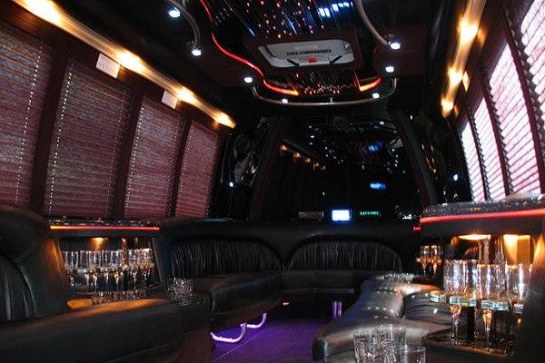 Limo bus interior