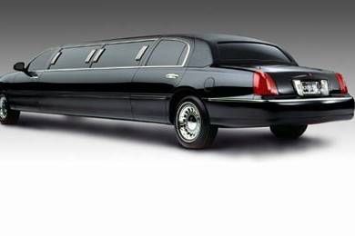 Sleek black limo