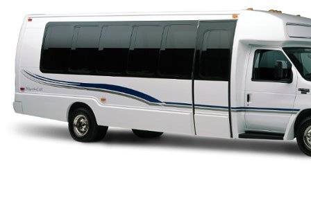 22 passenger limo party bus exterior