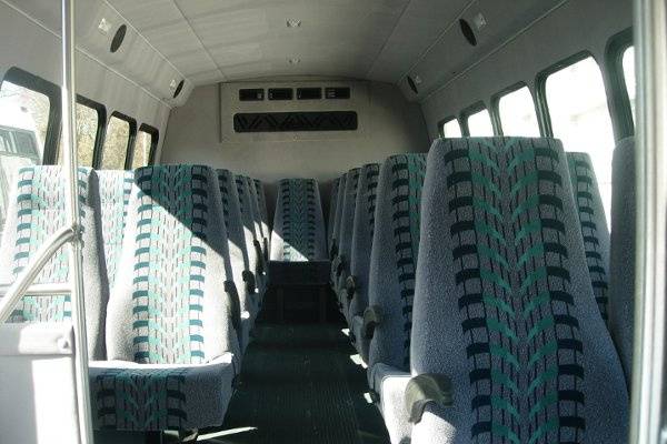 24 passenger shuttle bus interior