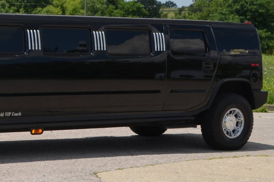 gold hummer limo