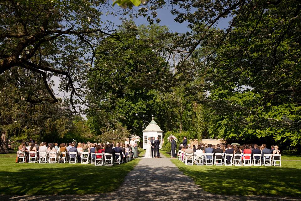 Ceremony in the gardens