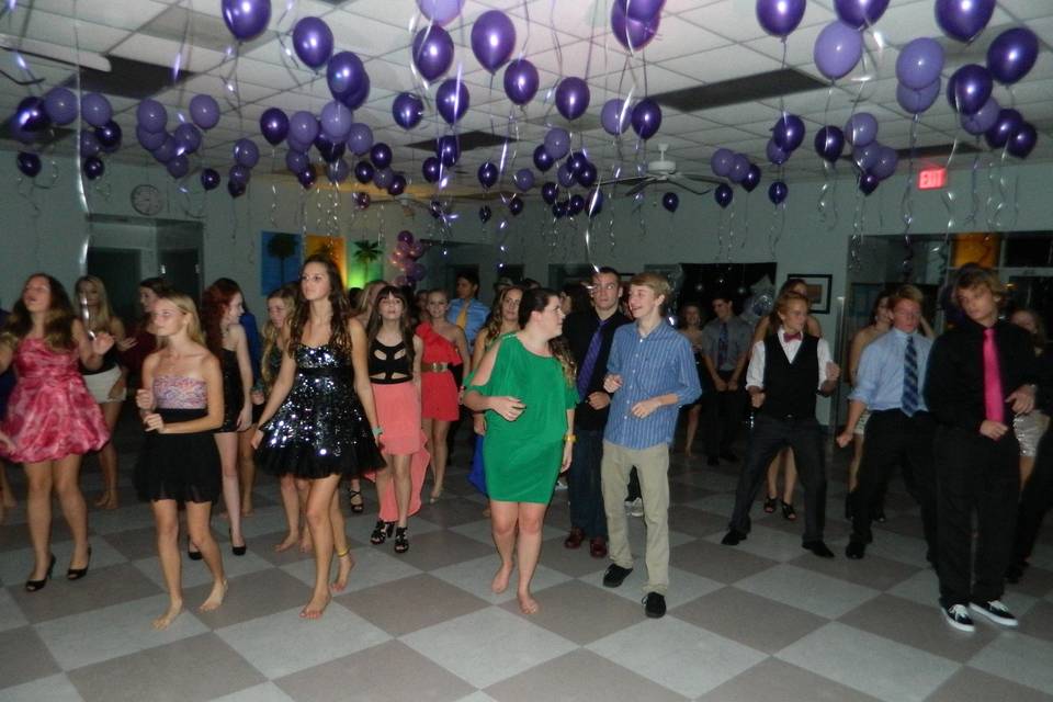 At the dance floor