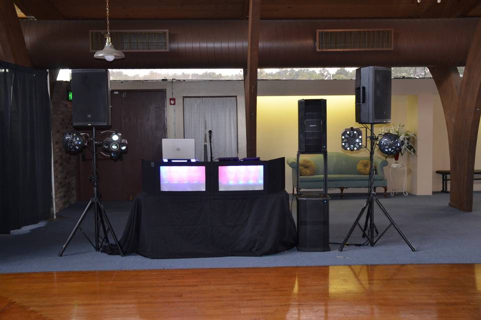 Booth setup for an event