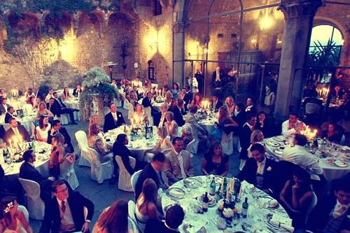 wedding reception in a castel