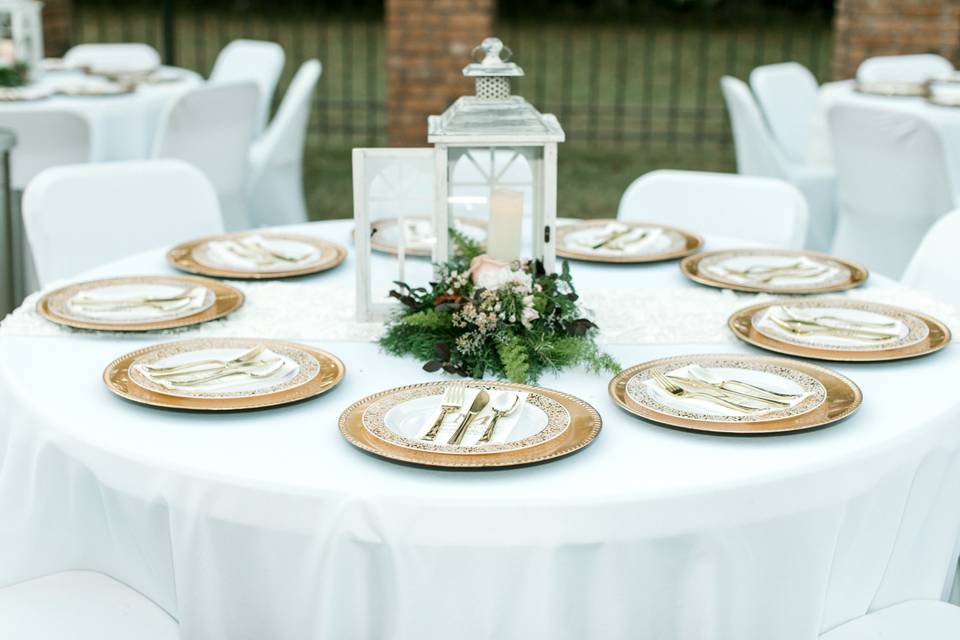 Reception tables in the Garden