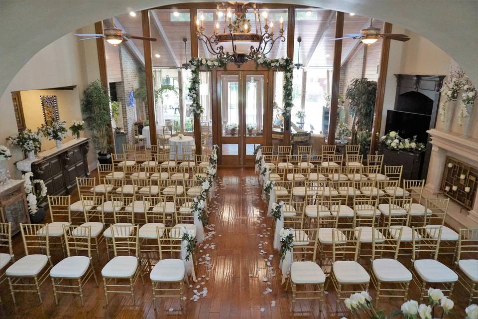 Indoor Wedding Ceremony area