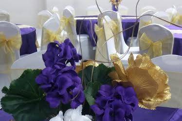 Silk floral centerpiece