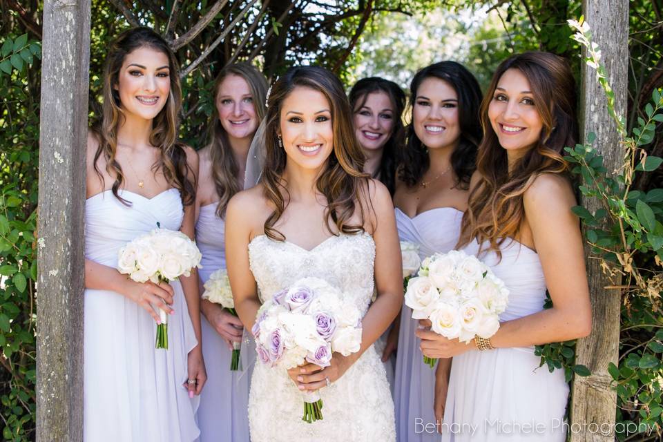 Happy bridal party